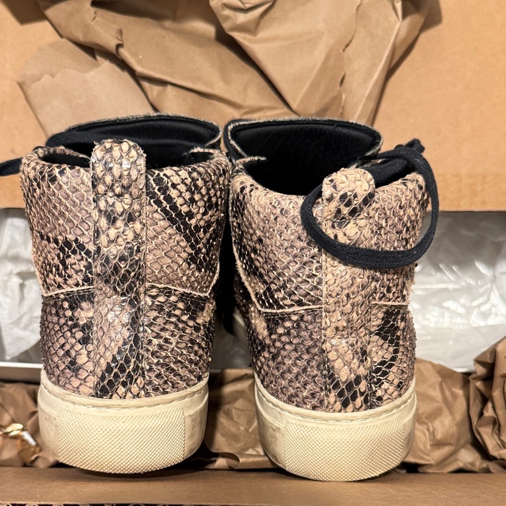 Balenciaga Snakeskin High-Top Sneakers